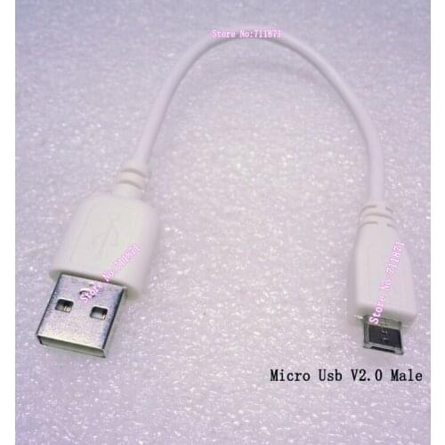 17cm Short Micro USB V2.0 cable Line USB2.0 A Male to Micro USB V2.0 Charging data line Cable USB 2.0 Data charging Wire cord