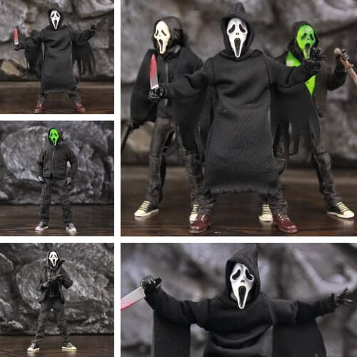 Custom Classic Horror Film Scary Movie Scream 6" Action Figure Ghost Face White Green 1:12 1/12 one:12 Clothes Toys Doll Model