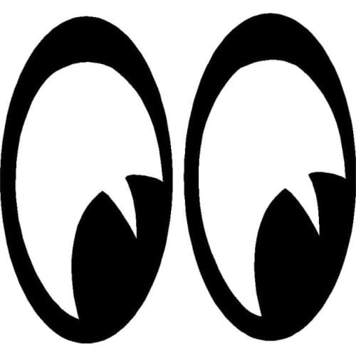 Lovely Moon Eye Car Sticker Fun Car Styling Vinyl Decals Black/Silver/white,13cm*12cm