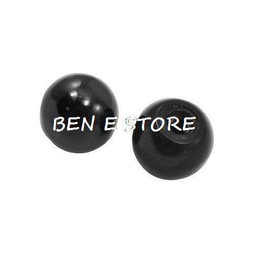 Metal 1/16"/M6 Threaded Mounted 25mm Dia Ball Lever Knobs Black