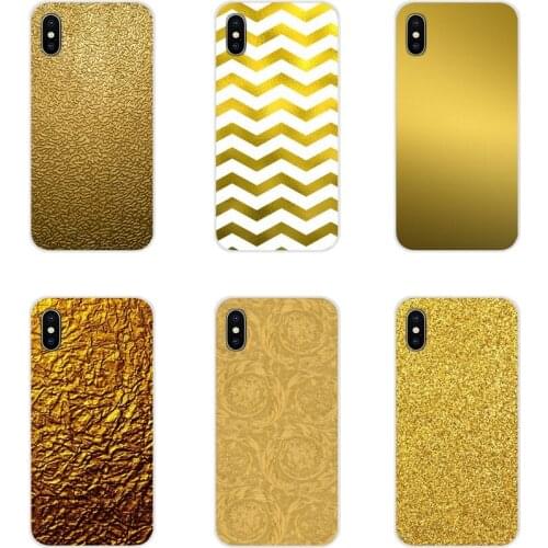 Metallic Gold Foil Accessories Phone Cases Covers For Huawei G7 G8 P8 P9 P10 P20 P30 Lite Mini Pro P Smart Plus 2017 2018 2019