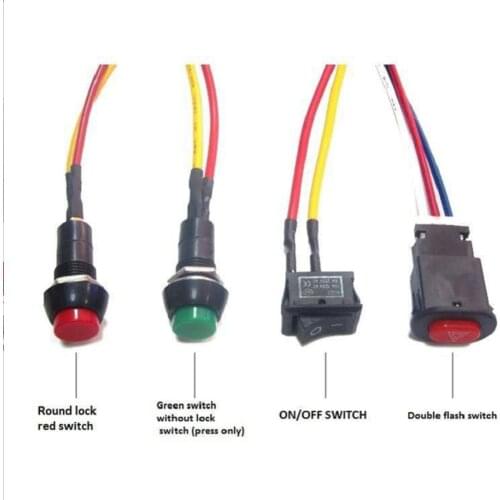 Motorcycle Mini Type Switch 5A On/off Push Button Modified Switch Button Plastic Motorcycle Parts