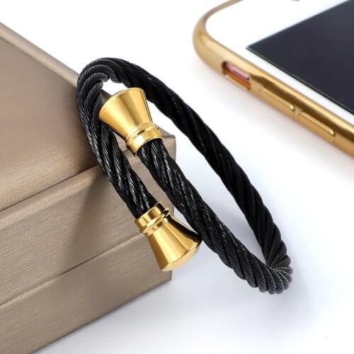 Punk Stainless Steel Chain Link Open Men Women Cuff Bangles Vintage Mesh Surface Male Charm Sporty Charm Bracelets Jewelry Gift