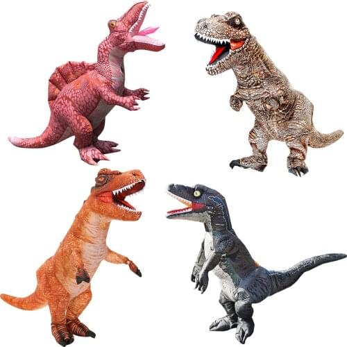 Halloween Dinosaur Inflatable Costume Anime Cosplay Suit Raptor Fany Party Suit T-rex Role Play Disfraz For Men Women Purim Cost