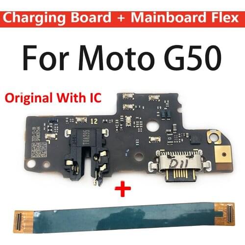 NEW Original USB Charger Dock Connector Charging Port Microphone For Moto G50 Flex Cable Replacement Parts Motherboard FPC Main