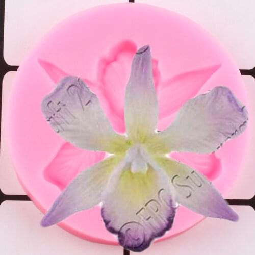 Orchid Silicone Molds Flower Chocolate Fondant Mold Cupcake Topper DIY Cake Decorating Tools Candy Clay Cookie Baking Moulds