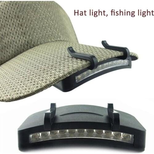 Outdoor Brightness 11 Led charge Fishing Brim Light Headlight Flashlight head Cap Hat Light Clip on light Fishing head lamp #ED