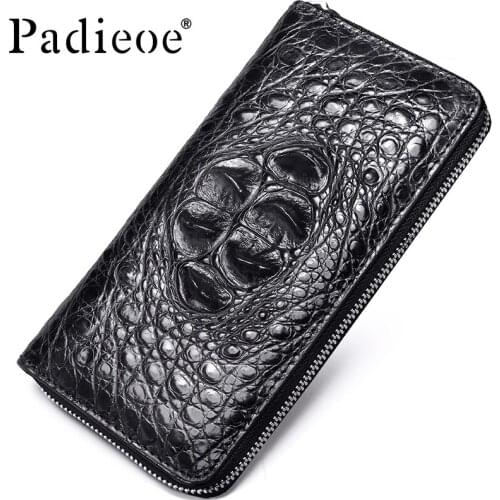 Padieoe 2018 New Coin Purse Embossing Alligator Fashion Crocodile Long Men Clutch Wallets Mens Crocodile Long Clutch Wallets