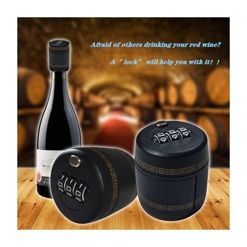 Plastic Bottle Password Lock Combination Lock Wine Stopper Vacuum Plug Device Preservation For Furniture Hardware