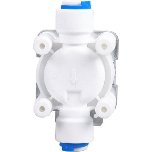 P15D Plastic Solenoid Valve 220V 1/4" Hose Pipe Quick Connection Water Purifier Drinking Fountain Pressure Controller Switch
