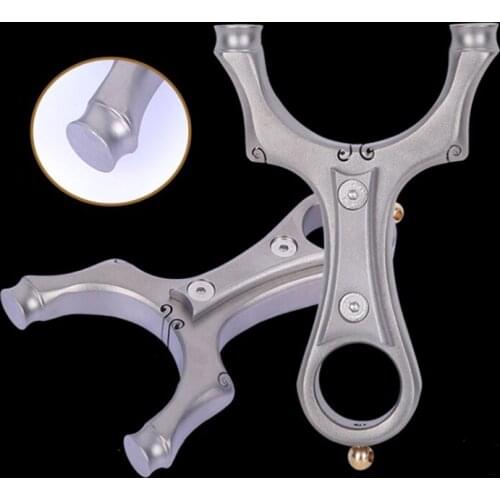 Outdoor precision competitive hunting slingshot new stainless steel flat rubber band powerful shooting catapult