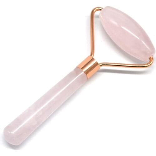 Rose Quartz Facial Roller Jade Face Massage Roller for Detoxification Tools Smoothing Jade Stone Massager