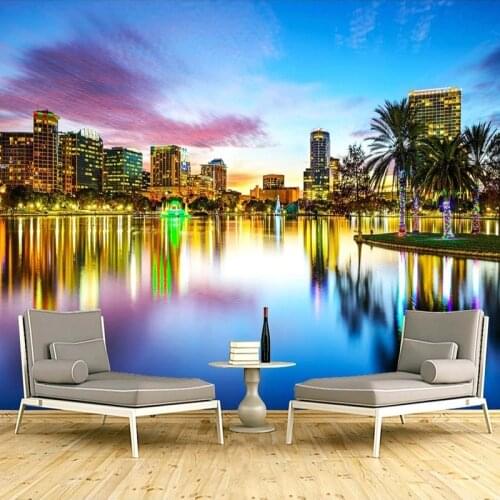 Nordic City Scenery 3D Photo Wallpaper For Living Room Study Room Background Wall Home Decor Waterproof Self-adhesive Wallpaper