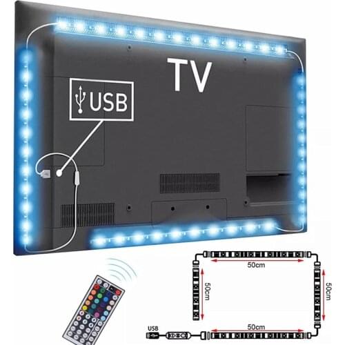 DC5V USB Cable LED strip light lamp SMD 5050 TV Background Lighting Kit Desktop Background Lamp for TV Computer Display Screen