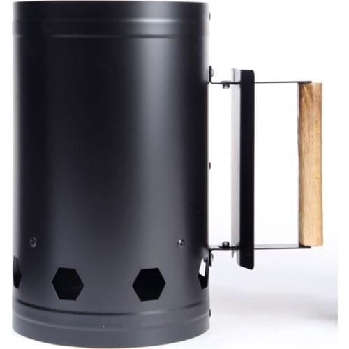 Charcoal Ignition Barrels Bamboo Chimney Starter Bucket BBQ Tool Outdoor Carbon Stove Ignition