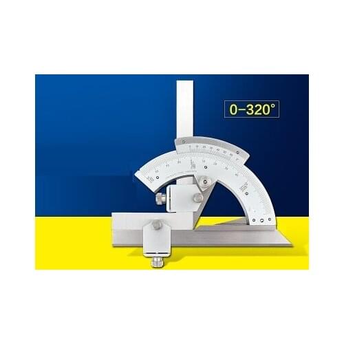 0-320 degree stainless steel universal bevel protractor test ruler protractor angle meter gauge goniasmometer