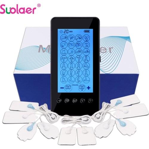 USB Muscle Therapy Stimulation Tens Unit 28 Modes Electric Massage Pain Relief Adjustable Lightweight LCD Display Body Massager