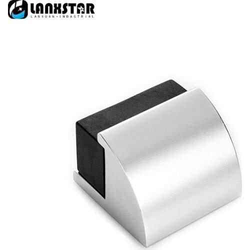 High-grade Space Aluminum Door Touch Rubber Door Stopper Anti-collision Wood Door Stops Glass-door Stopper