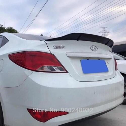 FOR hyundai verna Accent High quality trunk tail fin 2011-2015 Carbon Spoiler Wing Trunk Lip Boot Cover Car Styling