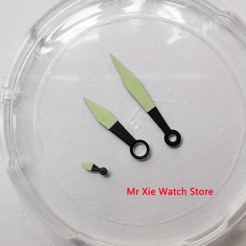 Green Luminous Watch Hands Fit ETA 6497,6498 ST36 Hand Winding Movement Watches