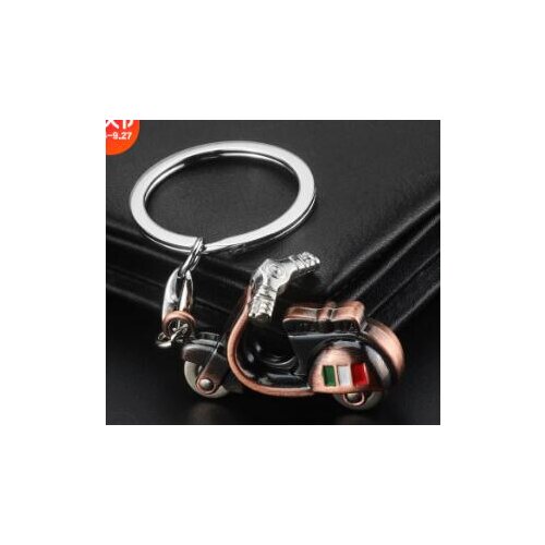 10PCs 3D Motorcycle Keychain for Vespa Piaggio 125 Ducati Honda Yamaha Suzuki Peugeot Fiat BMW Benz Car Keyring Funny Key
