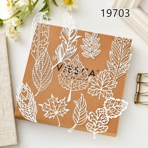 ZFPARTY 10pcs White Leaves Lace Papers For DIY Scrapbooking/Card Making/Kids Fun Decoration Supplies