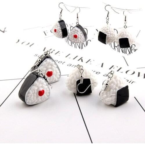 10pcs Cute 3D Sushi Rice Ball Resin Charms Diy Findings Pendant Charms for Woman Girls Cartoon Jewelry Findings DIY Wholesale