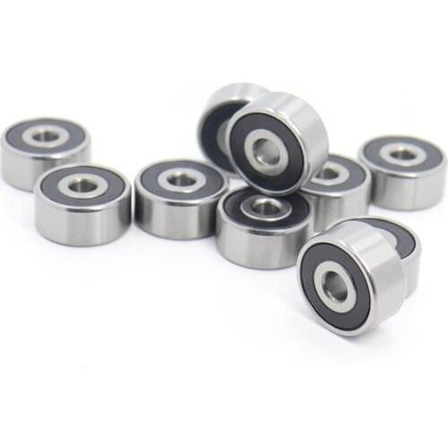 1614 2RS ABEC-1 (10PCS) 3/8"x1 1/8"x3/8" inch Miniature Ball Bearings 9.525mm x 28.575mm x 9.525mm 1614RS