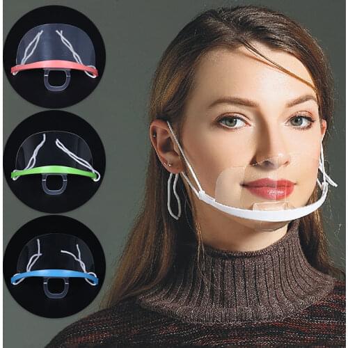 3Pcs Face Shield Mask Mouth Covering Antifog Nose Visor Guard Restaurant Food Safety Protect Kitchen Gadgets Supply