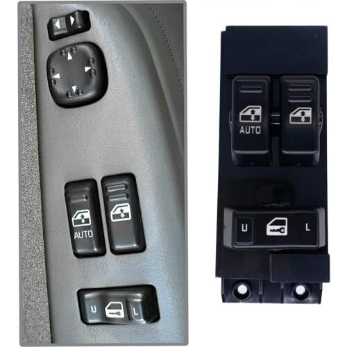 Car Front Left Electric Master Window Switch Button for Chevrolet Silverado GMC Sierra 1500 2500 3500 15054161 15753934 Black