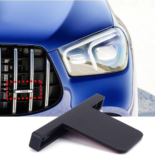 Car Front Grill For AMG Badge Logo Nameplate Sticker For Mercedes Benz GLA GLB GLE GLC GLS CLA GT G A S C Class Car Styling