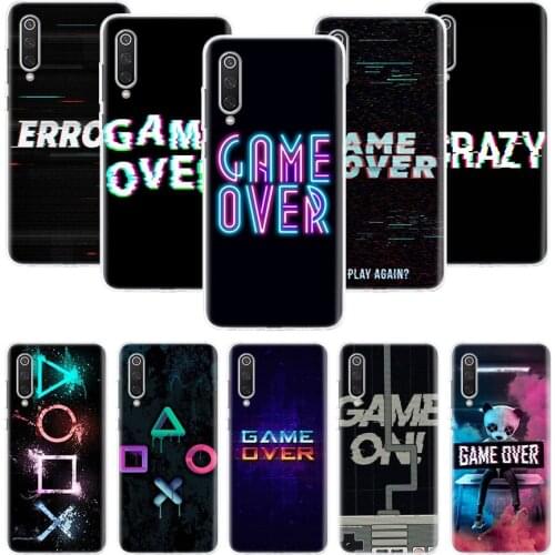Game over Case for Xiaomi Redmi Note 10 9 9S 8 7 6 8T 8A 7A 6A S2 K30 K20 MI 9 8 CC9 F1 Lite Pro Soft TPU Phone Cover