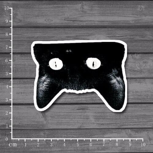 Black Cat Waterproof PVC Laptop Notebook Skin Sticker Car Styling Home decor jdm Decal For kid Toy Suitcase Stickers[single]