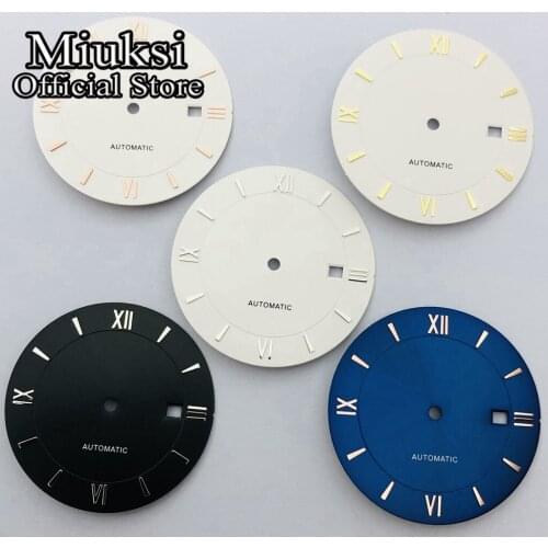 Miuksi 33mm sterile watch dial + watch hands fit Miyota 8205/8215/821A/82 series,Mingzhu DG2813/3804 movement