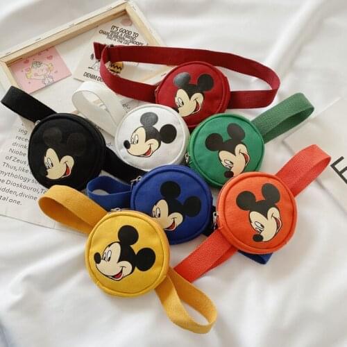 Kids Cute Cartoon Mickey Mouse Bag Kawaii Backpack Baby Girl Boy Purse Toddler Zipper Purse Bag