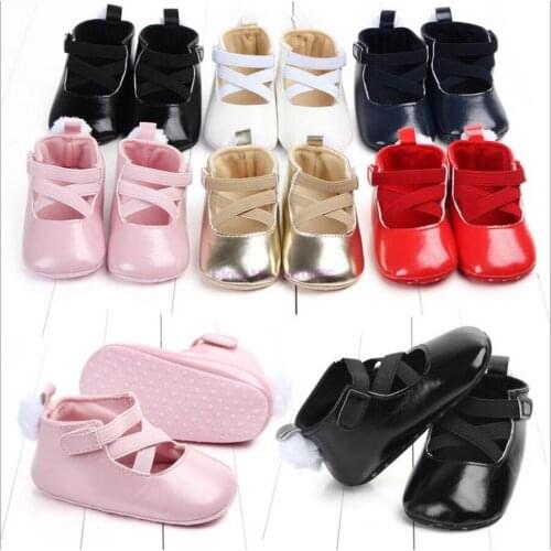 DHL 100pair 3-11M Baby Girl Pu First Walkers Princess Shoes cute shoes Infant Prewalker New Born Baby Shoes for girls