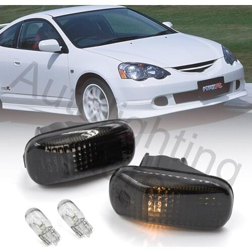 Smoke Lens For Honda 02-06 Integra DC5 Acura RSX 01-09 Civic EP 03-07 Accord 01-06 CRV Side Marker Turn Signal OEM Halogen Light