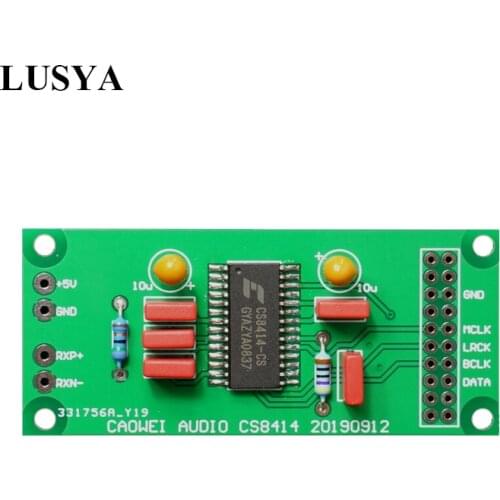 Lusya CS8414 coaxial digital receiver board to I2S signal output 96kHz For Receive CD turntable coaxial signal T1079