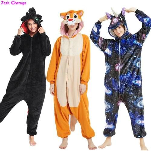 Dragon Costume Cartoon Squirrel Adult Unicorn Onesies Kigurumi Pajama Animal Halloween Party Jumpsuits Suit Sleepwear