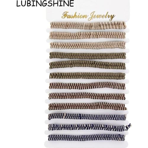 12pcs/lot Bohemia Multilayer Hand-woven Vintage Hemp Rope Simple Leisure Friendship Bracelet&bangles for Women Men