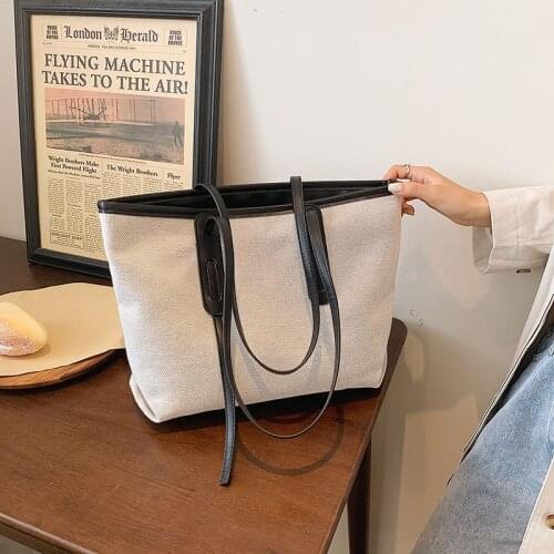 Fashion Womens Large Capacity Canvas Designer Messenger Handbag 2021 New Casual Simple Shoulder Handbags Lady Shopping Wallet