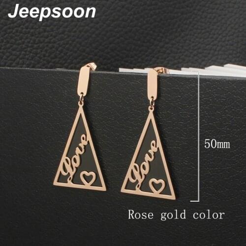 Fashion Stainless Steel Jewelry Simple Drop Rose Gold Color Earrings Joker Personality For Woman And Girl EEDZBYBA1 Jewels