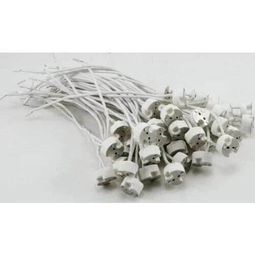 MR16 MR11 Holder G5.3 Ceramic Lamp Base Socket LED Halogen Light Lamp Holder Wire Connector Lamp Holder