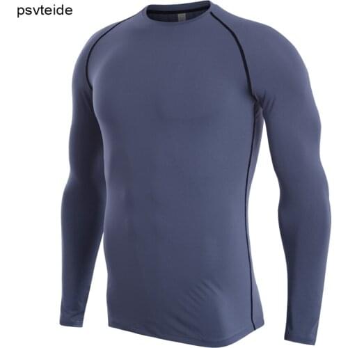 Rashguard Men Compresion Gym Shirt Under Base Layer Workout Shirt Men Long Sleeve Top Camisetas Deportivas Hombre Gym t shirt