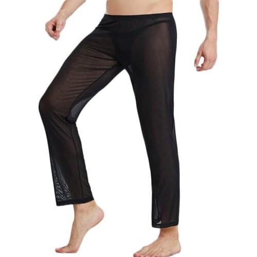 Men Long Johns Sleep Bottom for Men Summer Long Johns Casual Trousers Plus Size Pajamas Elastic Pants Soft Sleepwear