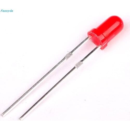A pack 100pcs led F3 3mm high light diode red color light led short pin circle shape led sign light for amplifier board