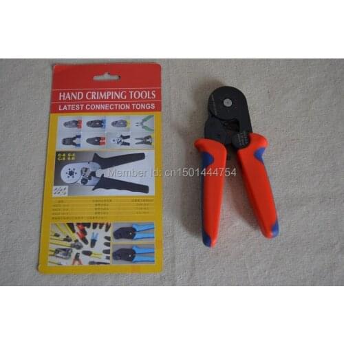 New 1pc Mini-type Self-adjustable Crimping Pliers Ratcheting Ferrule Crimper Fast shipping C6-6 Crimper (0.25-6mm2) AWG 23-10