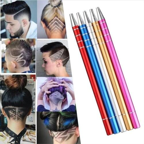 MO TULIP Hair Scissors Engraved Pen with 10Pcs Blades Hair Styling Hair Trimmers Eyebrows Shaving Salon DIY Hairstyle Fashion