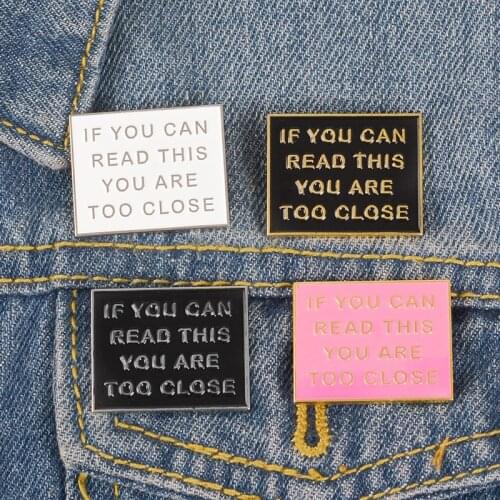 Need My Personal Space ! Funny Anti Social Letter slogan Introverts Personality Enamel Brooches Lapel pins For Cool Girl Boy
