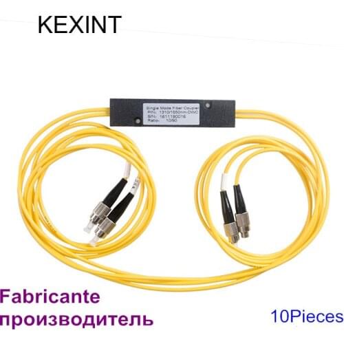 Wholesale coupler factory fiber FBT 2*2 SM 3.0 Coupler 1310/1550 with connector FC/UPC / 10Pieces